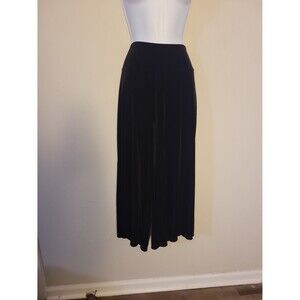 Vintage Ninety Black Velour Wide Leg Crop Pant Sz 2X NWT